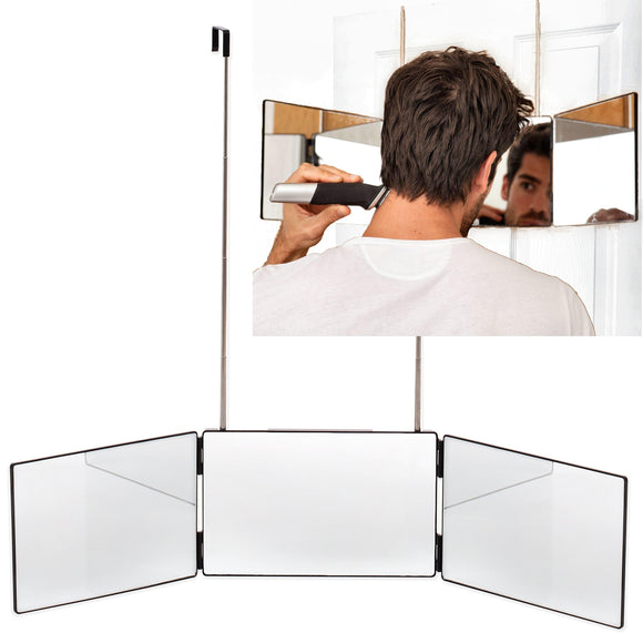 Trifold Mirror with Integrated Door Attachments - Nekmate